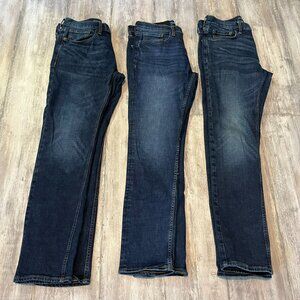 Lot of 3 Old Navy Men's Jeans 31x32, Slim Fit Stretch Dark Wash